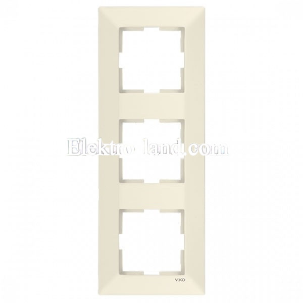 Рамка тройная  вертикальная крем VIKO MERIDIAN 90979033-WH
